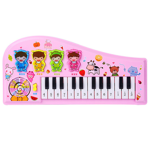 Cartoon electronic keyboard, baby enlightenment toy, music piano, early education whack-a-mole piano, infant and toddler luminous children's toys