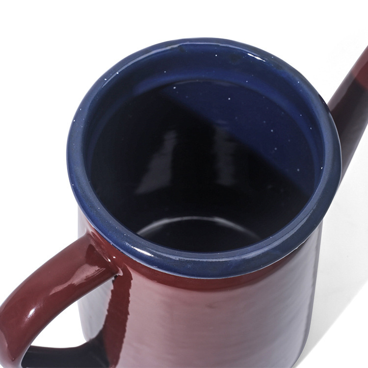 Olla de esmalte europeo color esmalte Engrasador olla de café esmalte de mano tetera Cocina de Inducción estufa de gas disponible