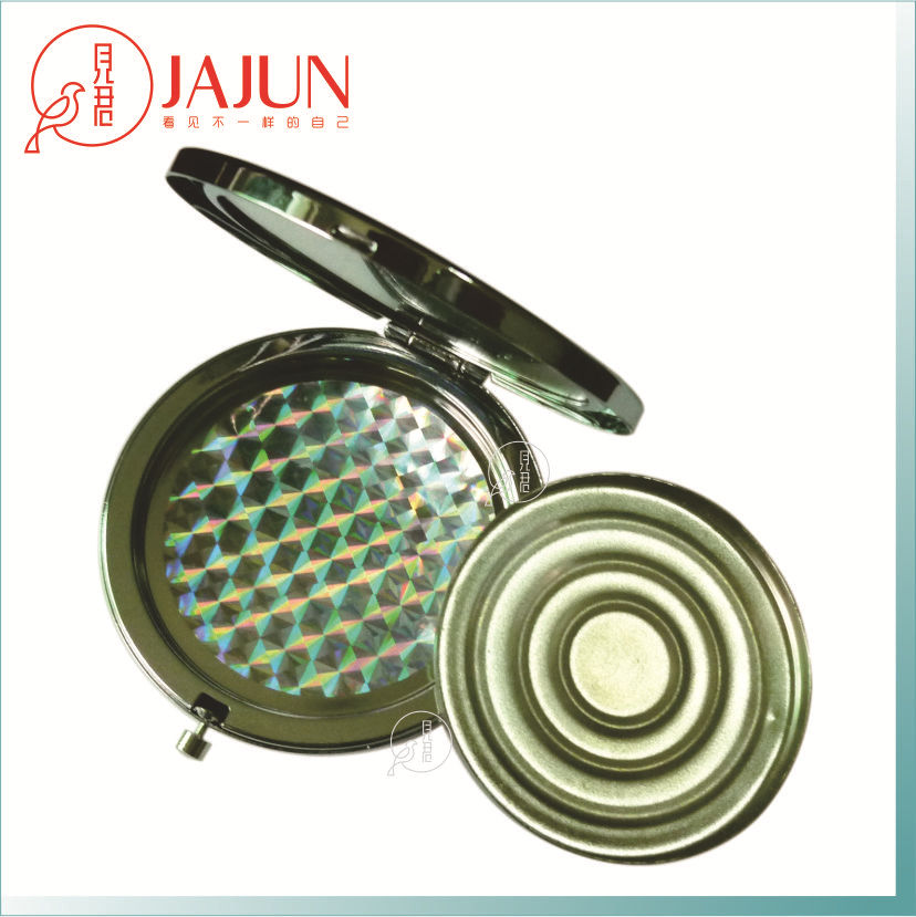 供应带镜化妆粉盒金属粉盒便携散粉盒粉扑盒化妆品包装包材