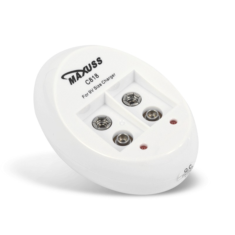 MAXUSS C-818 9伏充电器两槽充9V电池充电器
