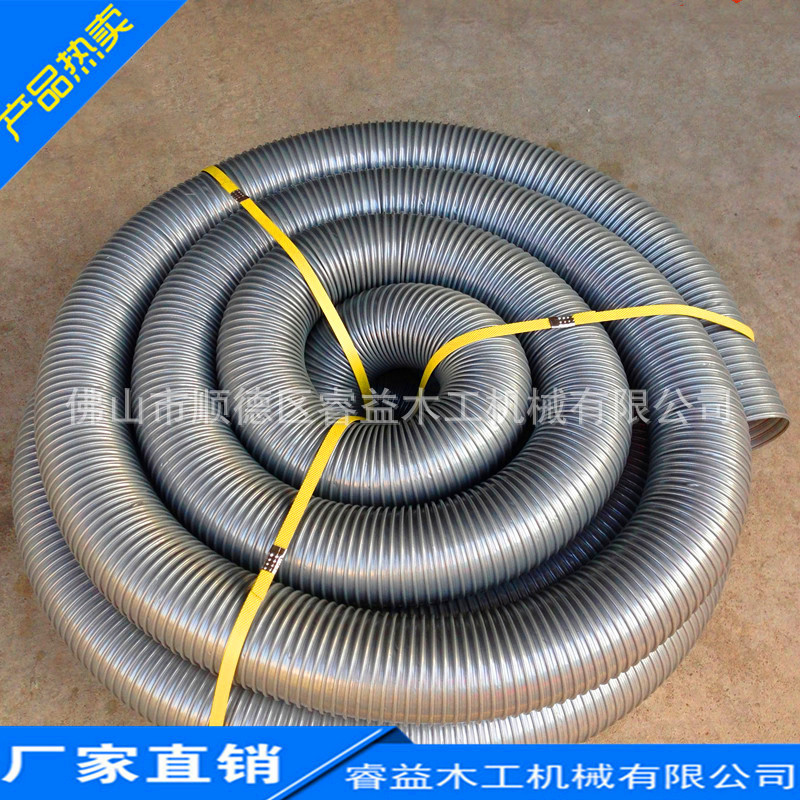 木工机械 吸尘器钢丝管 除尘器螺旋风管 黑色内径100mmm 厂家直销