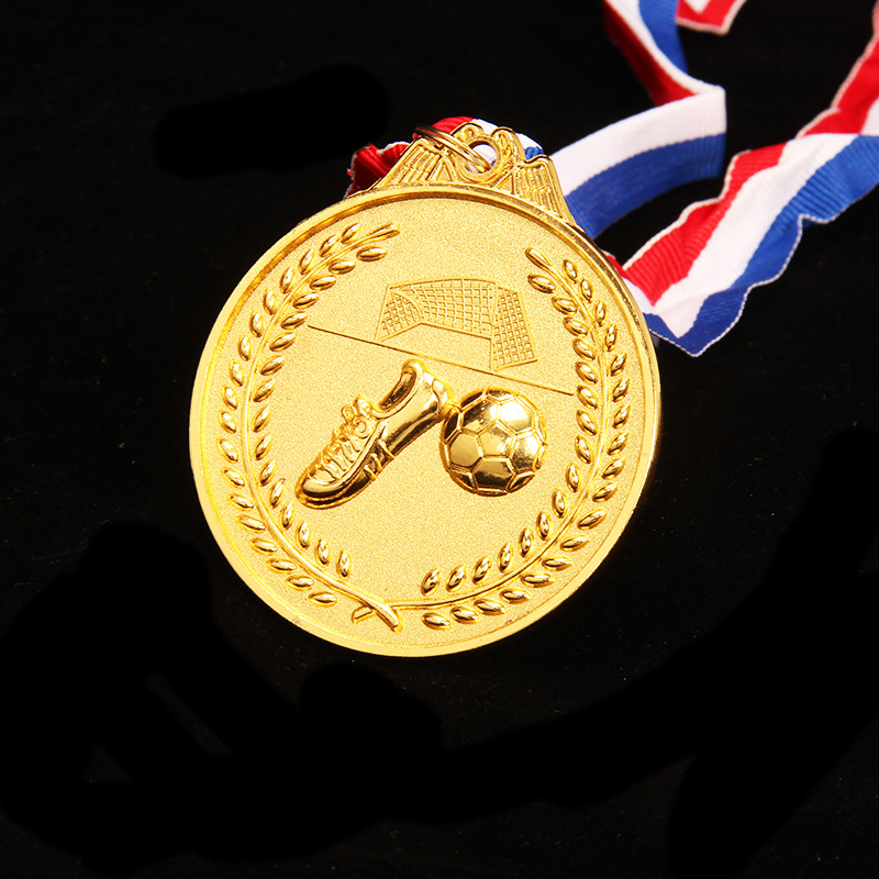 Medallas metálicas de fútbol, premios de medallas para eventos deportivos, premios de medallas para competiciones de fútbol, medallas de bronce metálicas.