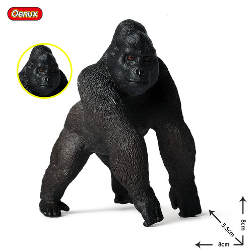 Cross-border children's cognitive simulation wild animal model solid animal ornaments gorilla chimpanzee toy figure