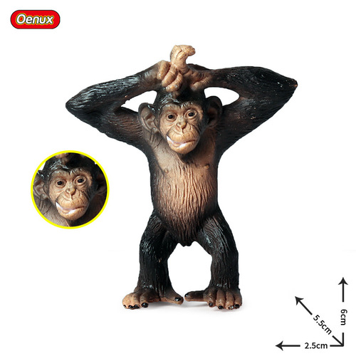 Cross-border children's cognitive simulation wild animal model solid animal ornaments gorilla chimpanzee toy figure