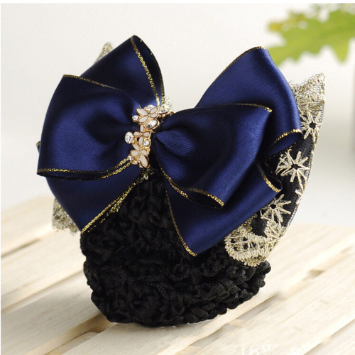 Professional hairpin nurse hairpin net pocket gold-edged polyester hairpin hairpin postal bank stewardess hotel work