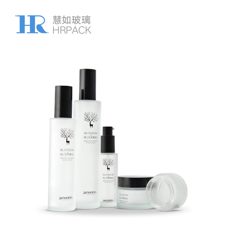 供应50g30ml90ml120ml化妆品水、乳、霜、精华液玻璃瓶玻璃护肤品