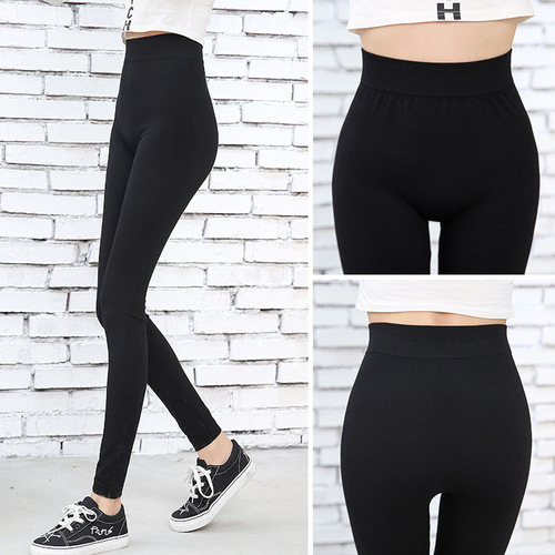 Outerwear Women's Spring and Autumn Fat Girl Modal Leggings, Large Size 9-inch Ankle Pants for Plus Size Women, 200 lbs