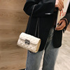 Chain, universal small one-shoulder bag, Chanel style, genuine leather