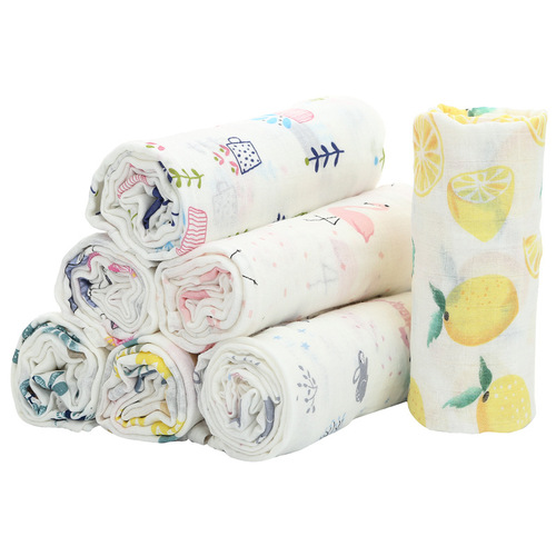 Double layer children's quilt bamboo cotton wrap gauze quilt thin swaddle blanket stroller blanket infant and toddler blanket wholesale