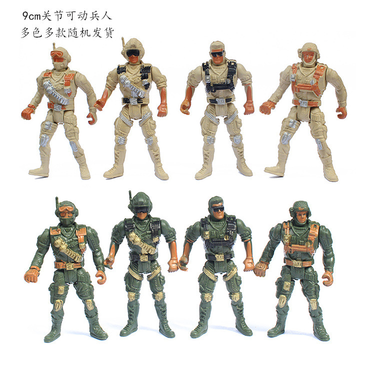 Joint Action Man 9cm Special Forces Plastic Soldier Toy Boys Military Sand Table Model Wholesale