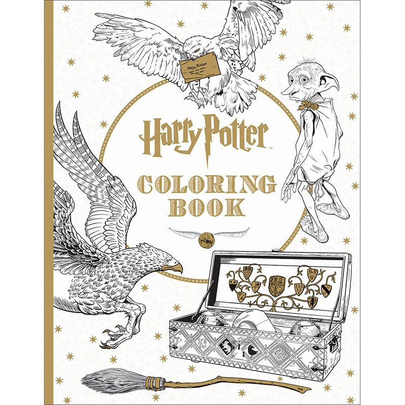 English Version Of Harry Potter Harry Potter Coloring Book Adult Decompression And Decompression Coloring Book Graffiti Painting Book