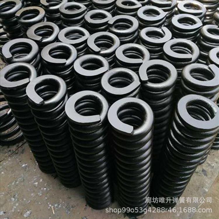 厂家供应大线径大压力矿山机械热卷弹簧 振动筛减震压簧批发