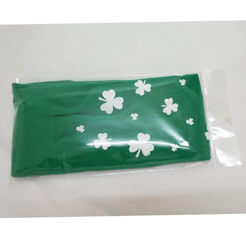 Festival irlandés medias fiesta bola verde punto blanco Lucky Clover calcetines medias impresas