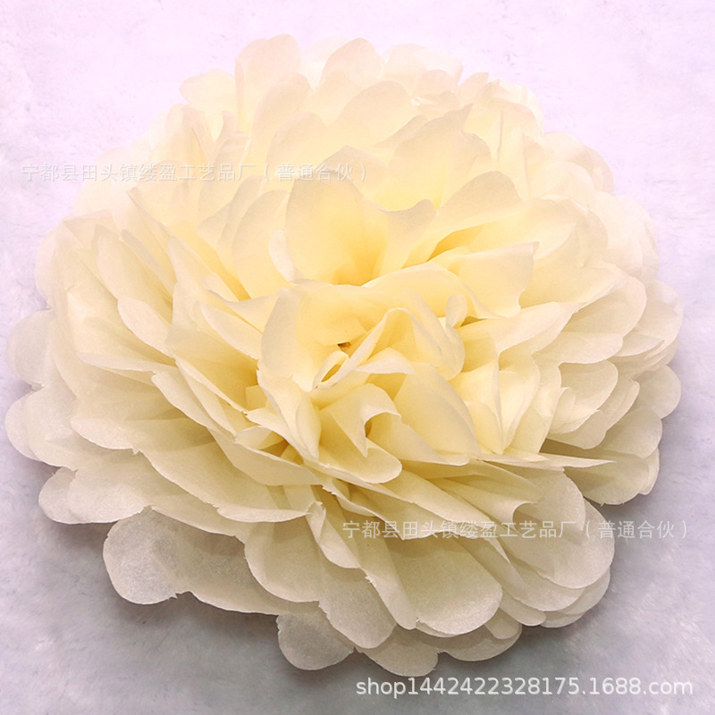 Bola de papel europea y americana sala de bodas tire flor boda peonía papel flor bola fiesta de cumpleaños decoración de la ventana suministros al por mayor