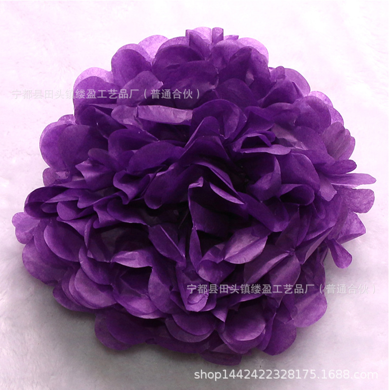 Bola de papel europea y americana sala de bodas tire flor boda peonía papel flor bola fiesta de cumpleaños decoración de la ventana suministros al por mayor