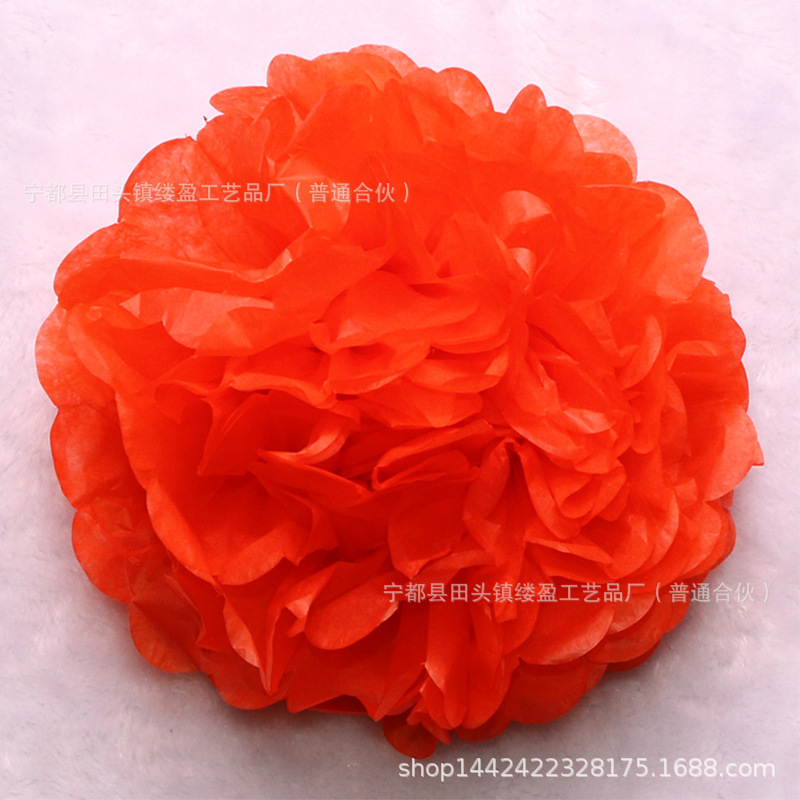 Bola de papel europea y americana sala de bodas tire flor boda peonía papel flor bola fiesta de cumpleaños decoración de la ventana suministros al por mayor