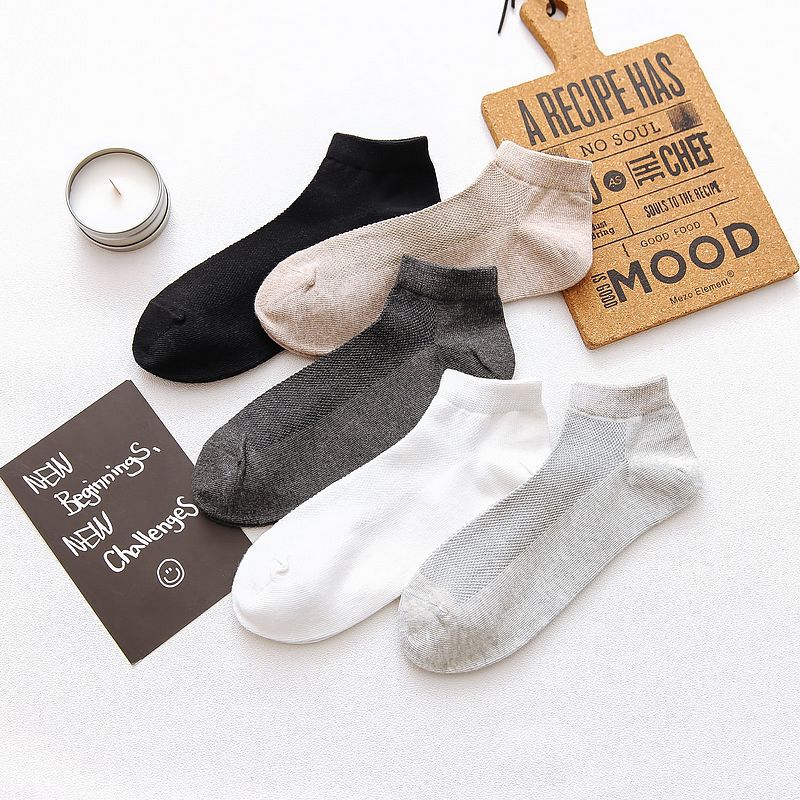 Doug Shoes Socks Cotton Anti-off Socks Men's Summer Thin Mesh Shallow Socks Boat Socks Doug Shoes Socks Cotton Anti-off Socks Men's Summer Thin Mesh Shallow Socks Boat Socks