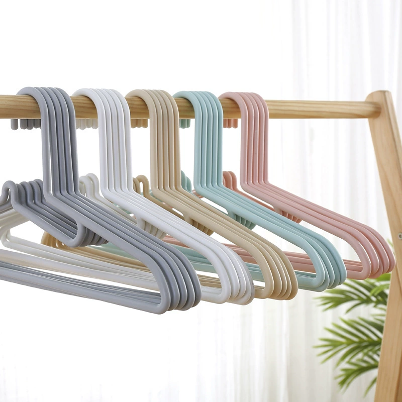 Многофункциональная простая вешалка для одежды в спальне или общежитии, с противоскользящими накладками для защиты воротников, бесшовная пластиковая сушилка для одежды.