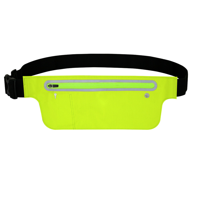 Fitness deportes al aire libre de ajuste ajustado ultra-Delgado bolso de la cintura de nylon lycra impermeable bloqueo automático reflectante cremallera corriendo pequeña bolsa de la cintura