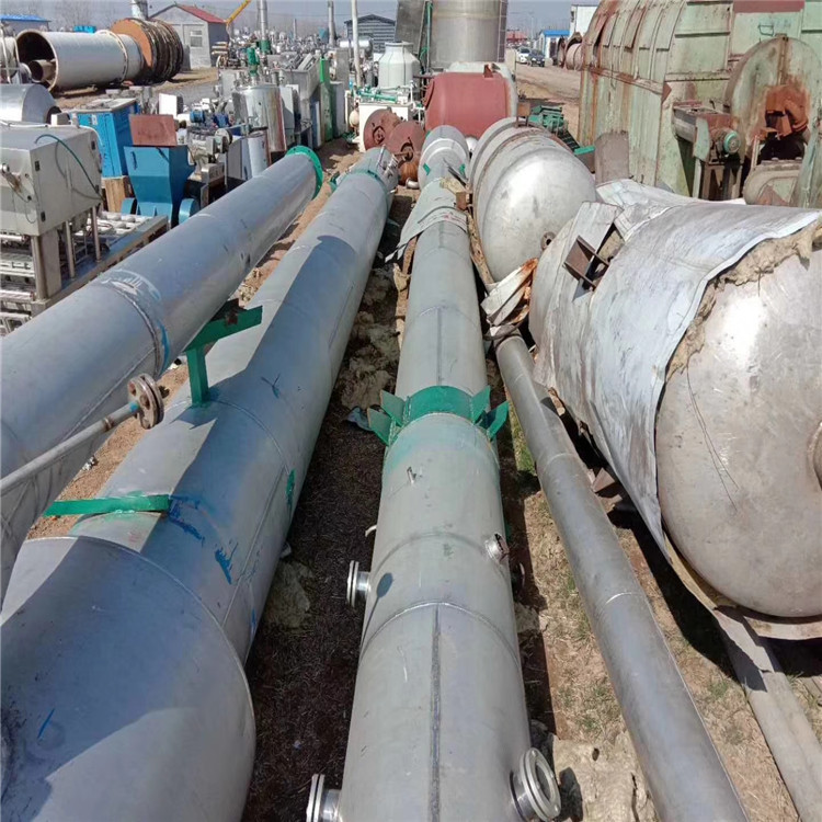 出售二手双效2吨降膜蒸发器 二手双效降膜蒸发器蒸汽