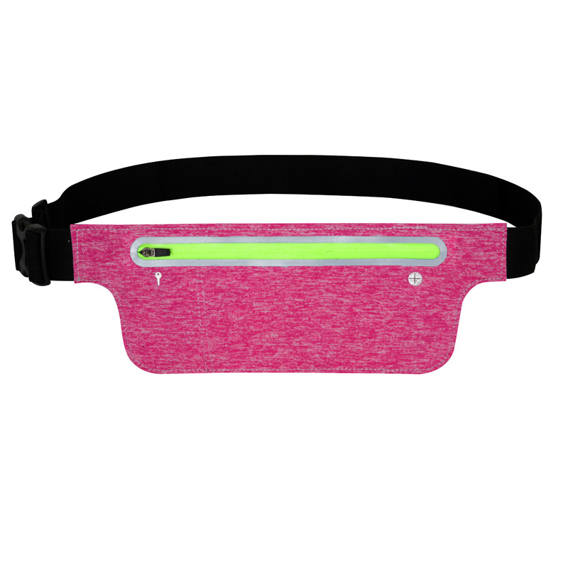 Fitness deportes al aire libre de ajuste ajustado ultra-Delgado bolso de la cintura de nylon lycra impermeable bloqueo automático reflectante cremallera corriendo pequeña bolsa de la cintura