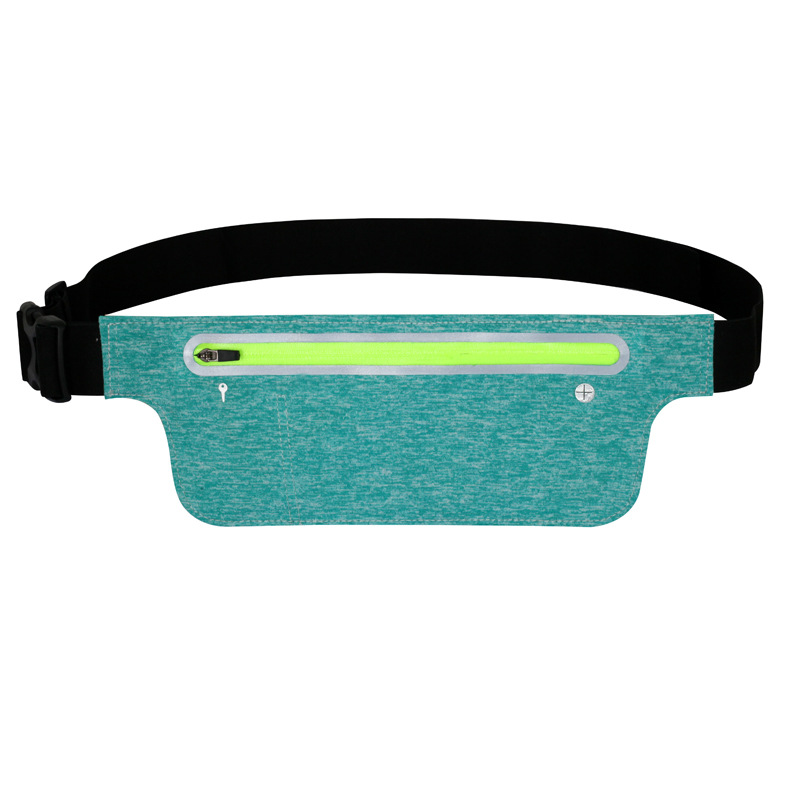 Fitness deportes al aire libre de ajuste ajustado ultra-Delgado bolso de la cintura de nylon lycra impermeable bloqueo automático reflectante cremallera corriendo pequeña bolsa de la cintura