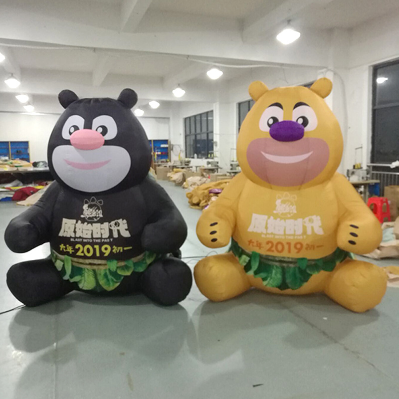 充气卡通熊充气气模 游乐场摆放宣传气模 牛津布动物气模