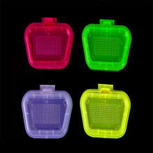 红虫蚯蚓盒多彩透明塑料蚯蚓盒渔具盒 红虫盒 方盒渔具 垂钓用品