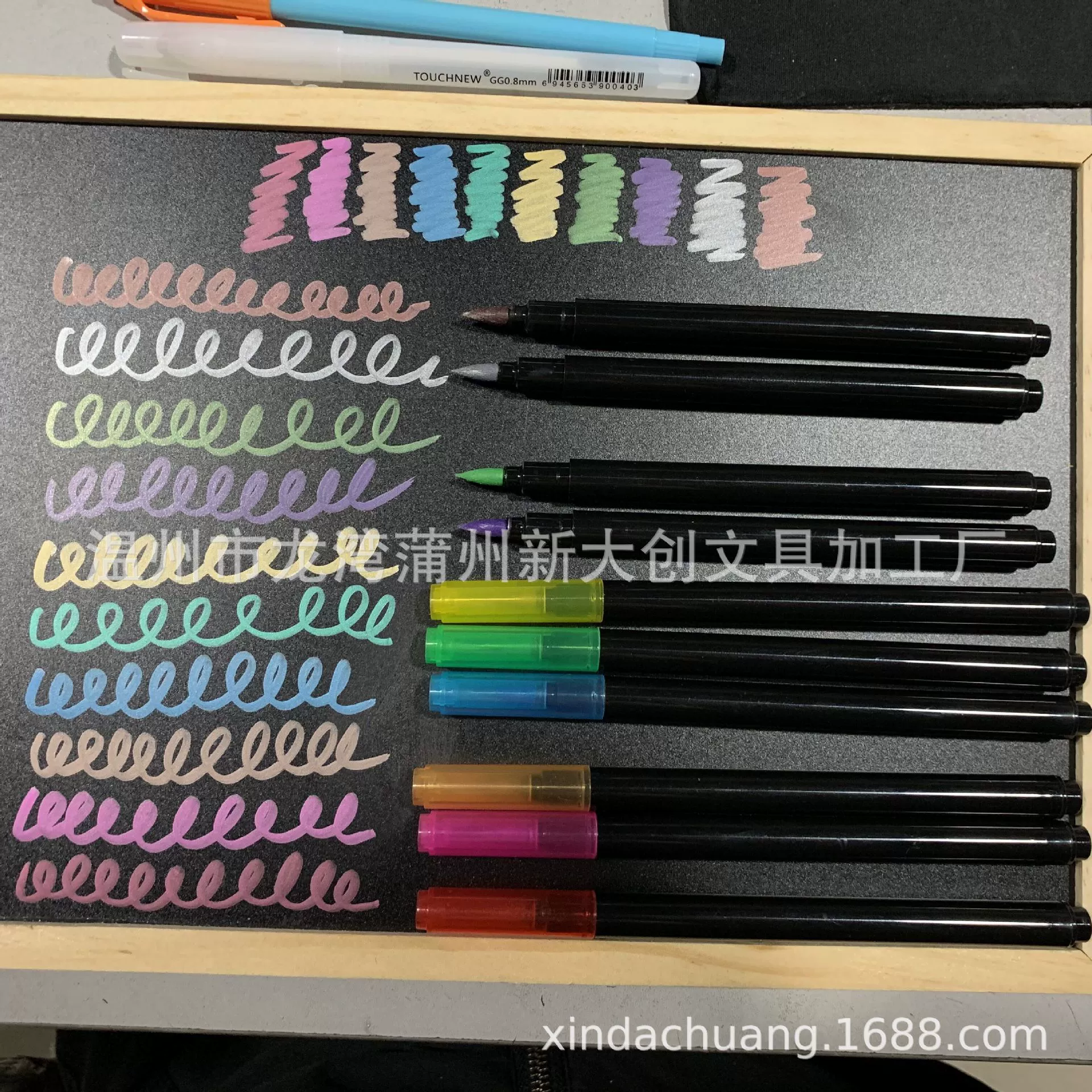 Фабрика прямых продаж DIY фотоальбом металлическая ручка щетка мягкая головка блестящая кисть ручка золотая печать цвета цвета оптовая продажа