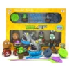 Shark, skateboard, spinning top, gift box