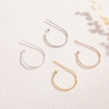 S925纯银配件耳环 银饰配件耳饰耳环  工厂直销