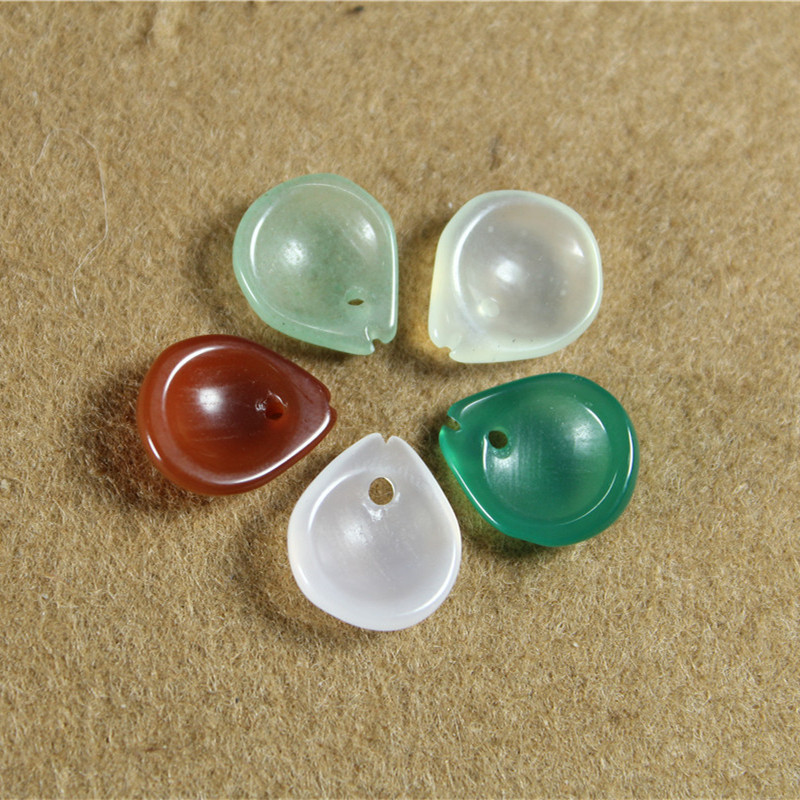 (2개) AGATE PLUM BLOSSOM 제이드 꽃잎 동글 제이드 헤어핀 플라워 제이드 DIY 고대 헤드웨어 귀걸이 펜던트 반제품