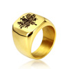 Commemorative ring stainless steel, simple and elegant design