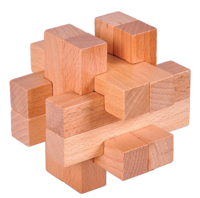 Kong Ming bloqueo Luban Bloqueo de Haya 10 piezas traje de Haya clásico desmontaje adultos niños juguetes educativos para niños