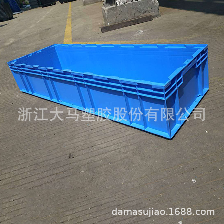 荐 加厚绿色周转箱周转筐水养鱼养龟汽配箱 EU箱折叠箱全新原料