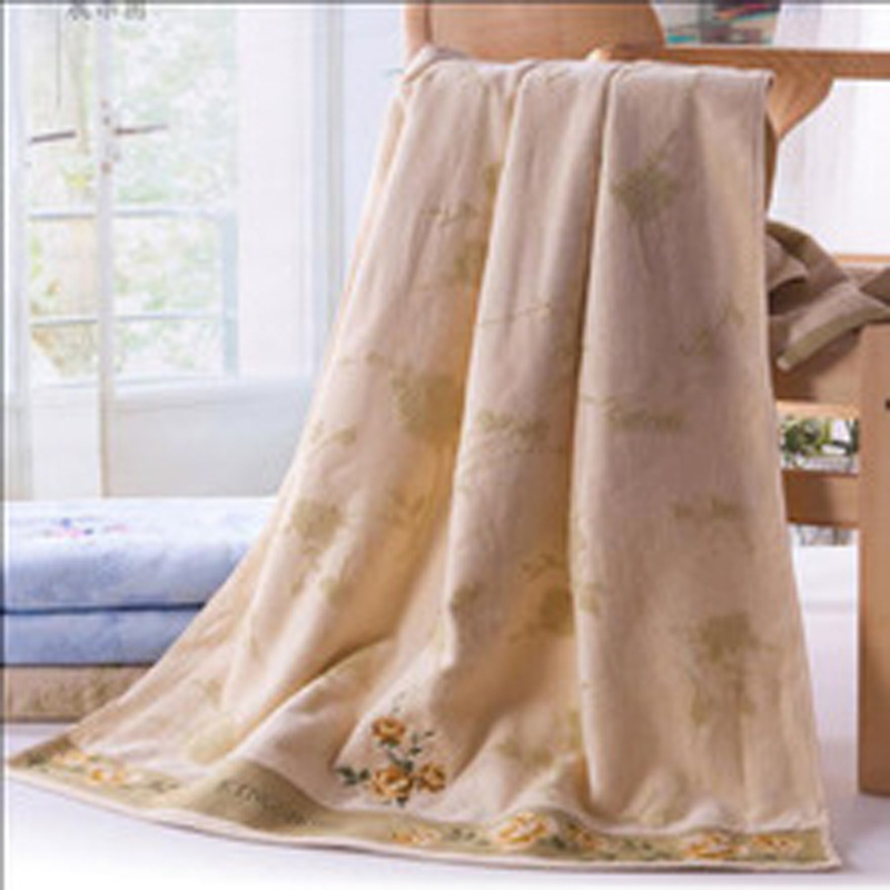 (2개) 골드 타월면 목욕 타월 흡수성 부드러운 증가 두꺼운 목욕 타월 G3 457 150*75 면