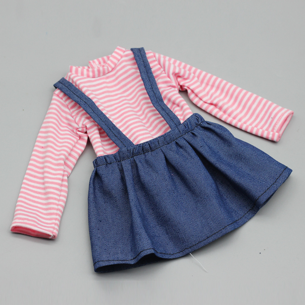 Long -sleeved powder+skirt