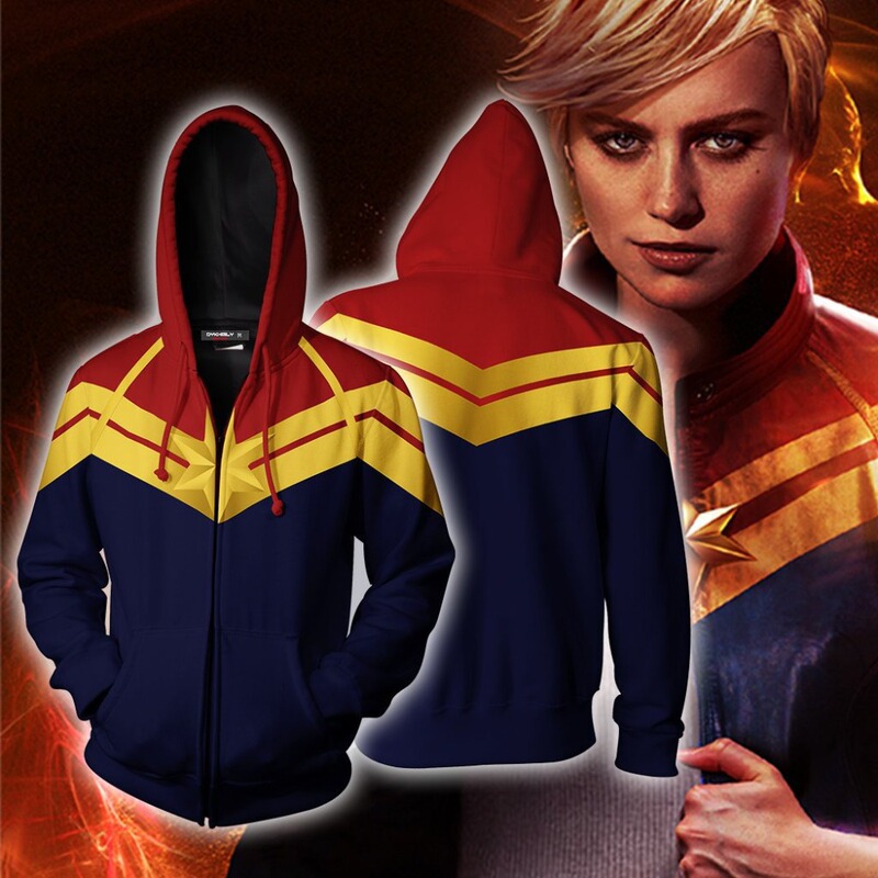 Marvel Movie Avengers 4 Captain Marvel Anime 3D Sweatshirt cosplay Sweatshirt