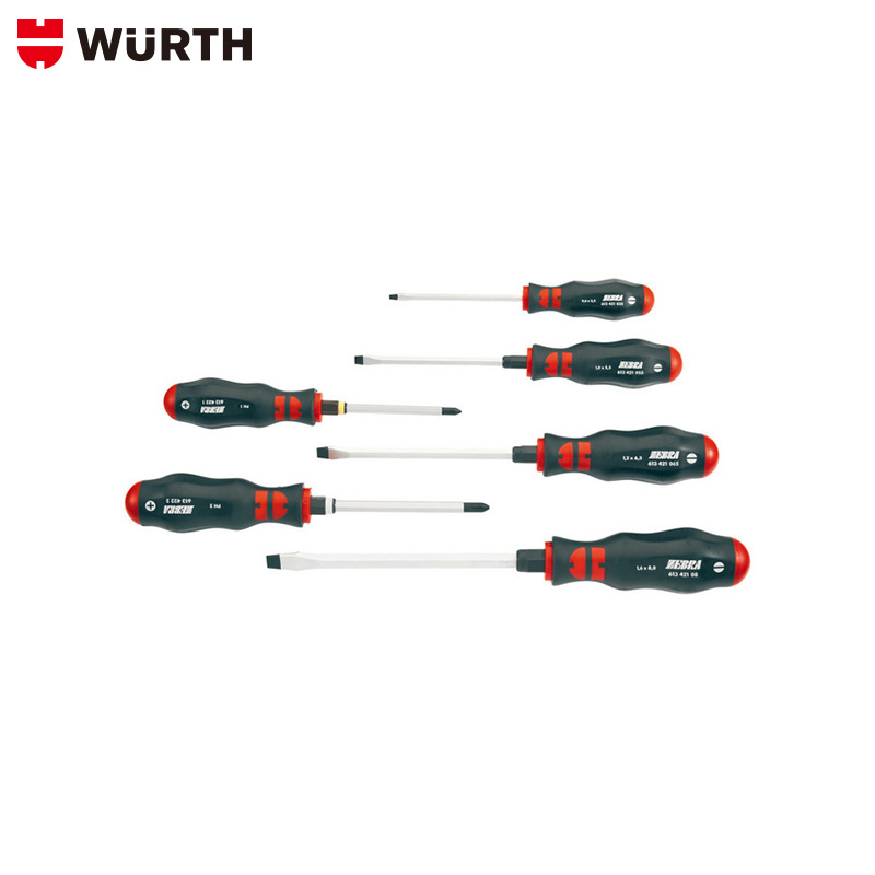 wurth/伍尔特一字螺丝刀 6 件套 一字十字强力改锥组套-6PCS