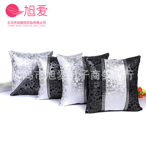 Fashionable black and white blue and white porcelain stitching pillow cushion car sofa office core-free cushion cover directly supplied from the manufacturer