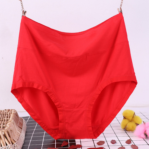 Fat sister extra large size underwear for fat mm 200 pounds high waist bamboo fiber plus fat plus 300 pounds large size modal
