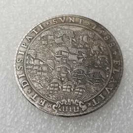 仿古工艺品1588荷兰镀银做旧银元银圆收藏530#
