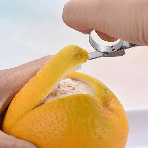 Factory direct sales 430 orange peeler creative orange peeler stainless steel ring orange snail fruit peeler