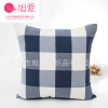 Polyester cotton canvas size grid Korean style striped plain pillow cushion cushion unsteady core manufacturer direct sales