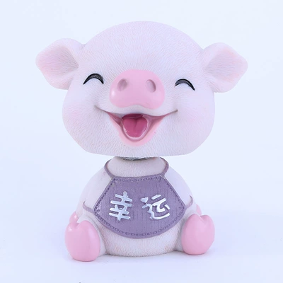 cartoon car decorations car – Car ornaments - pig-treasure-series-purple-lucky-pig