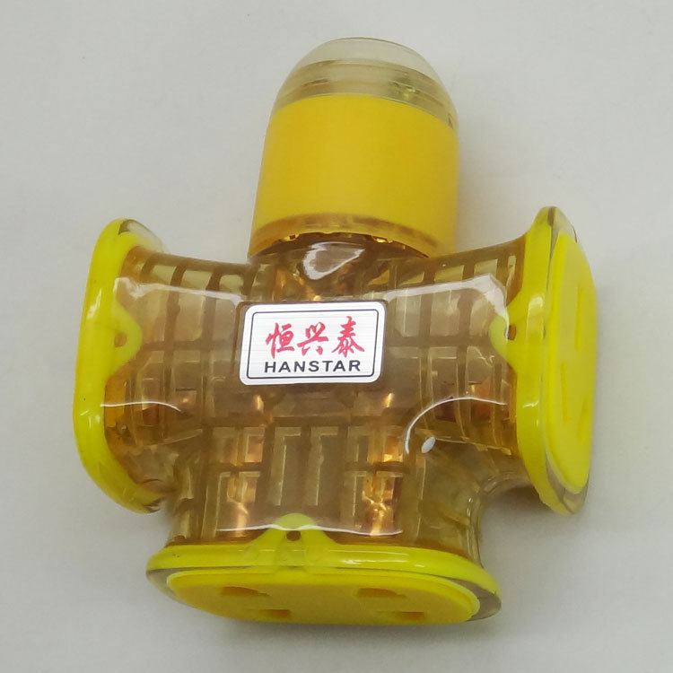 十字飞机防水厚铜片地拖 214大号透明10孔一体成型包胶插座