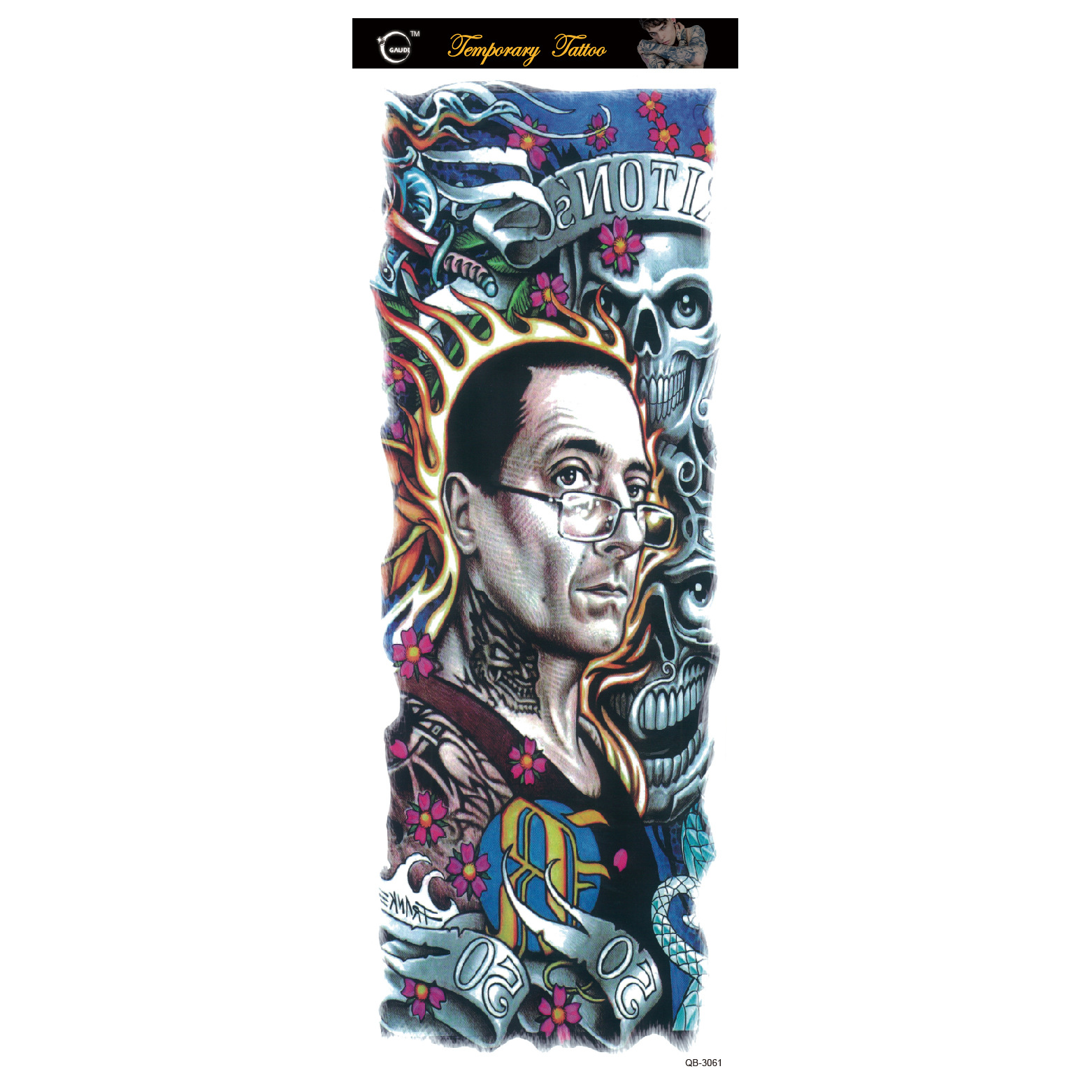 Pegatinas de tatuaje directo de fábrica gran cantidad Congyu impermeable imagen grande brazo completo tatuaje pegatinas Amazon tatuaje