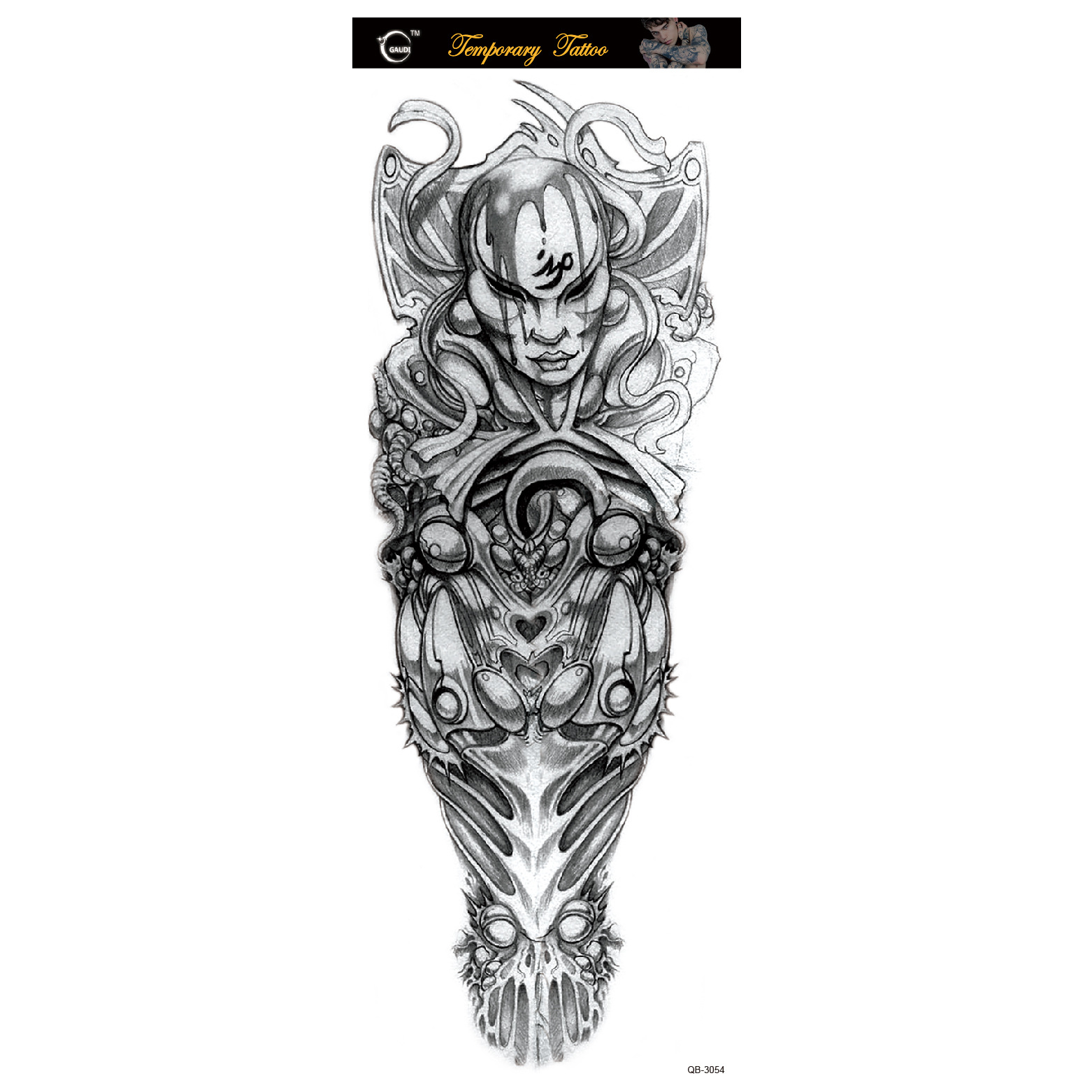 Pegatinas de tatuaje directo de fábrica gran cantidad Congyu impermeable imagen grande brazo completo tatuaje pegatinas Amazon tatuaje