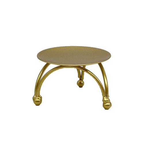 Cross-border high-quality geometric round iron candlestick desktop decoration ornaments three-dimensional creative metal one-piece drop shipping