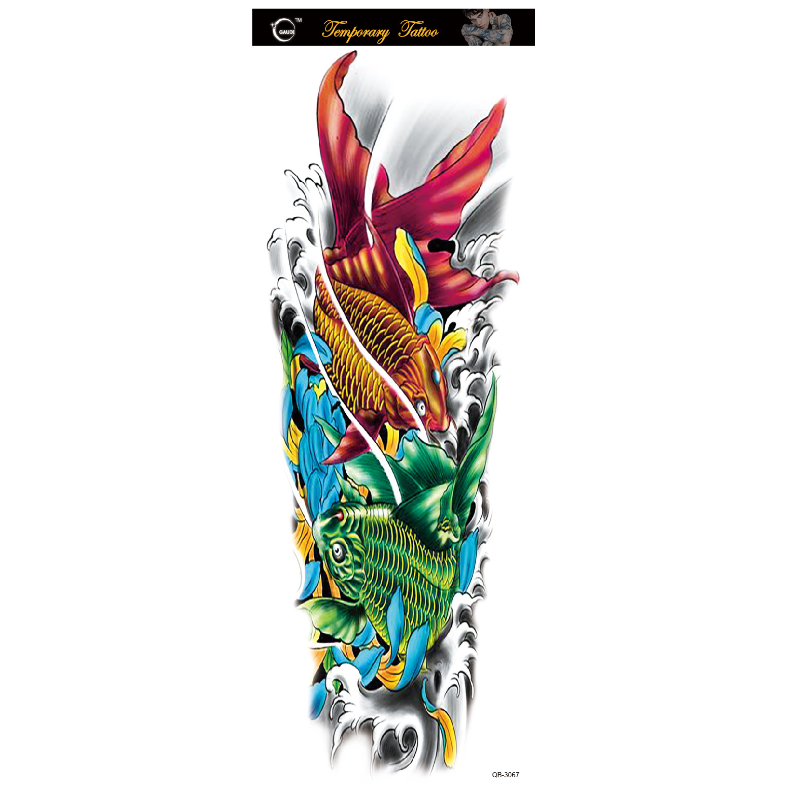 Pegatinas de tatuaje directo de fábrica gran cantidad Congyu impermeable imagen grande brazo completo tatuaje pegatinas Amazon tatuaje